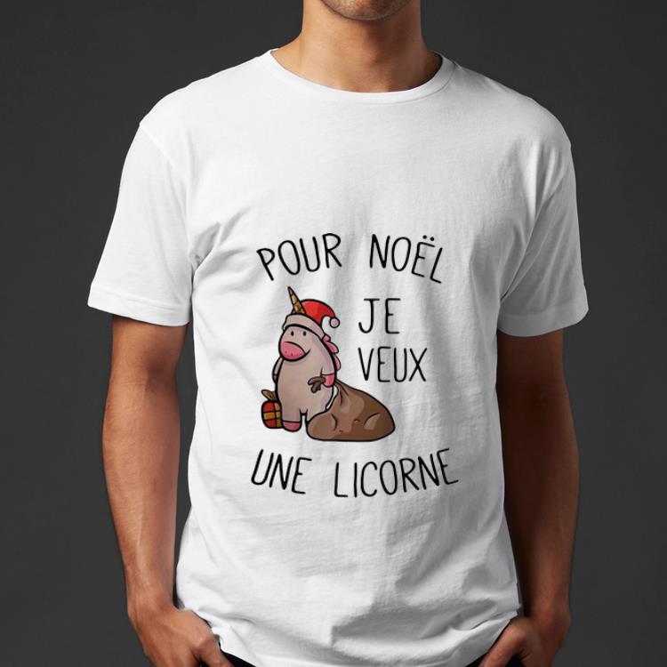 Original Santa Unicorn Pour Noël Je Veux Une Licorne shirt 4 1 - Original Santa Unicorn Pour Noël Je Veux Une Licorne shirt