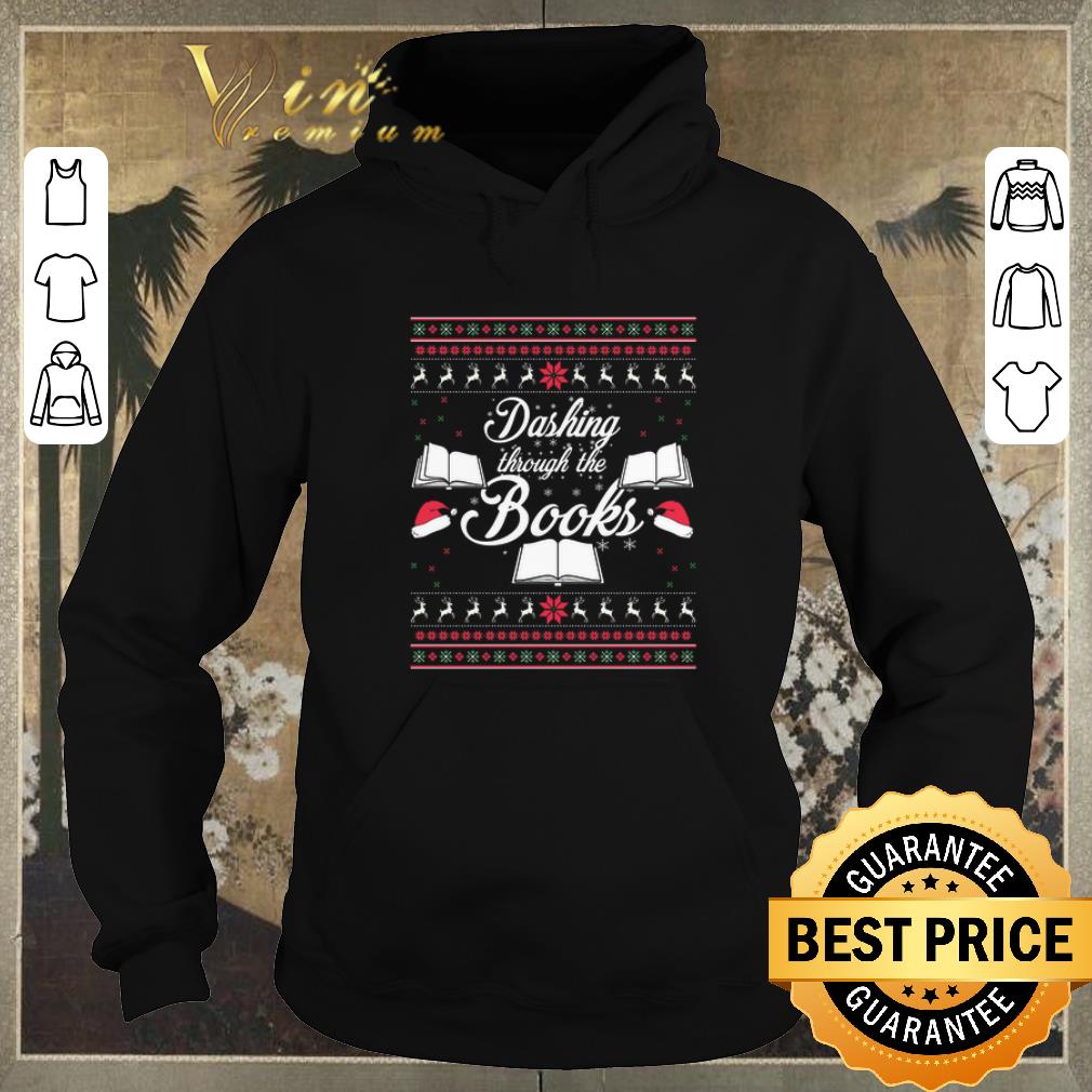 Original Ugly Christmas Librarians Dashing through the books sweater 4 - Original Ugly Christmas Librarians Dashing through the books sweater