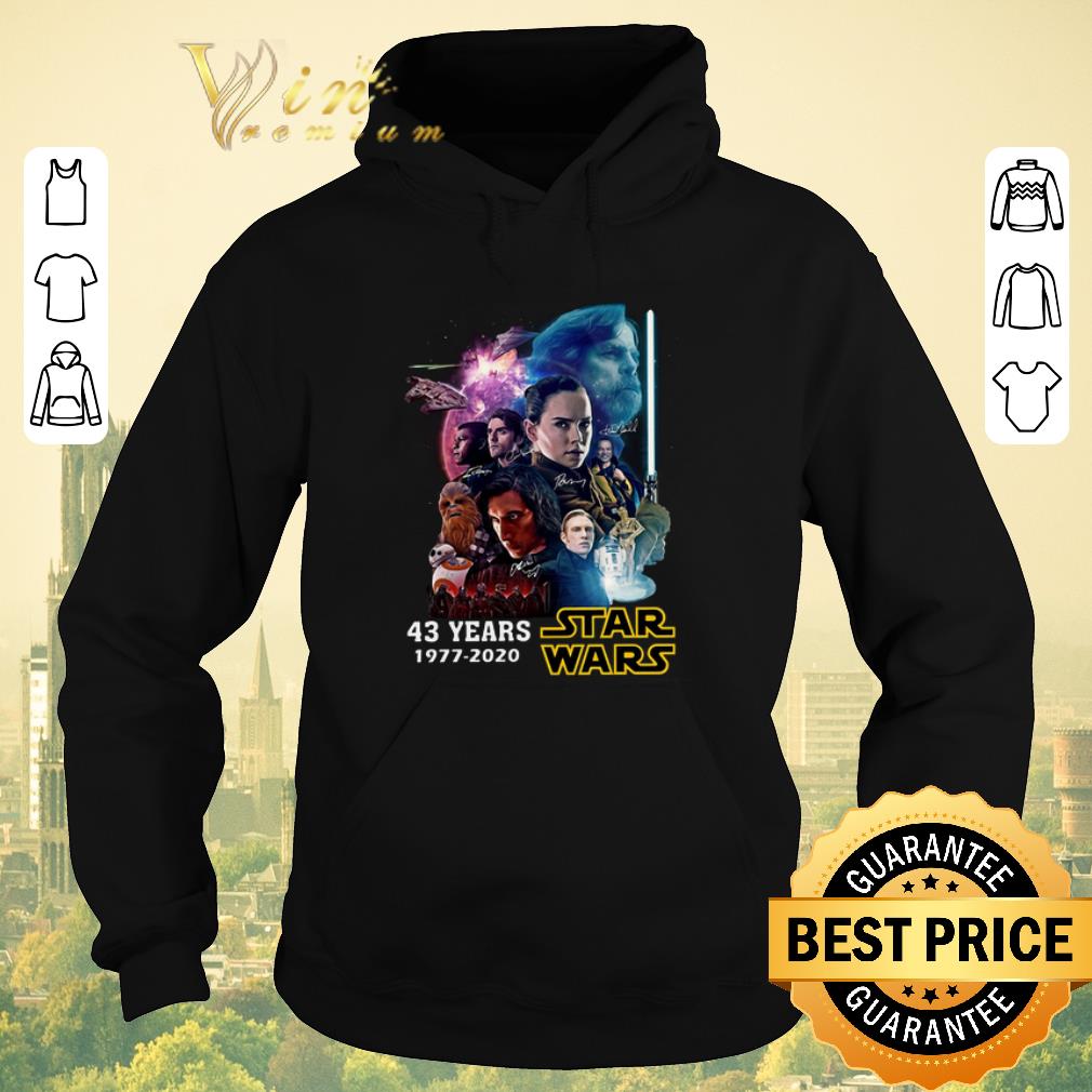 Premium 43 years Star Wars 1977 2020 all signature full characters shirt sweater 4 - Premium 43 years Star Wars 1977 2020 all signature full characters shirt sweater