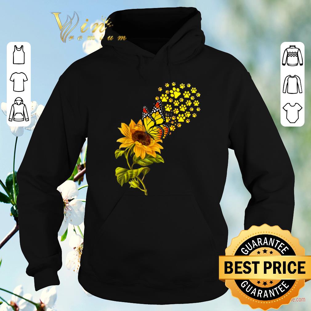 Premium Dog Paw Sunflower And Butterfly shirt sweater 4 - Premium Dog Paw Sunflower And Butterfly shirt sweater