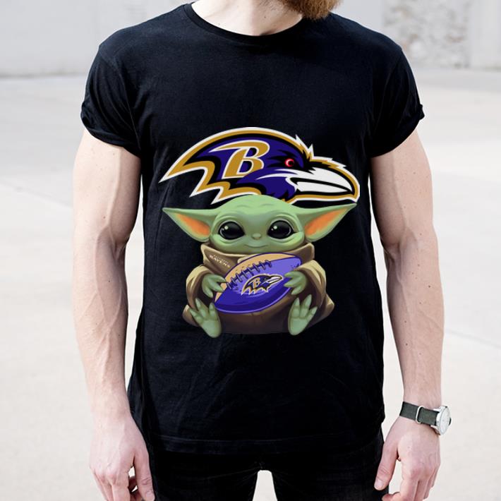 Premium Football Star Wars Baby Yoda Hug Baltimore Ravens shirt 4 - Premium Football Star Wars Baby Yoda Hug Baltimore Ravens shirt
