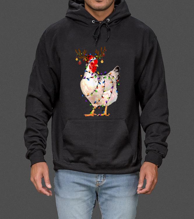 Premium Funny Chicken Christmas Tee Reindeer Christmas Lights Pajama sweater 4 - Premium Funny Chicken Christmas Tee Reindeer Christmas Lights Pajama sweater