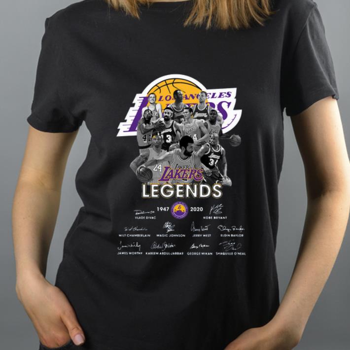 Premium Los Angeles Lakers Legends 1947 2020 Vlade Divac Kobe Bryant Signatures shirt 4 - Premium Los Angeles Lakers Legends 1947 2020 Vlade Divac Kobe Bryant Signatures shirt