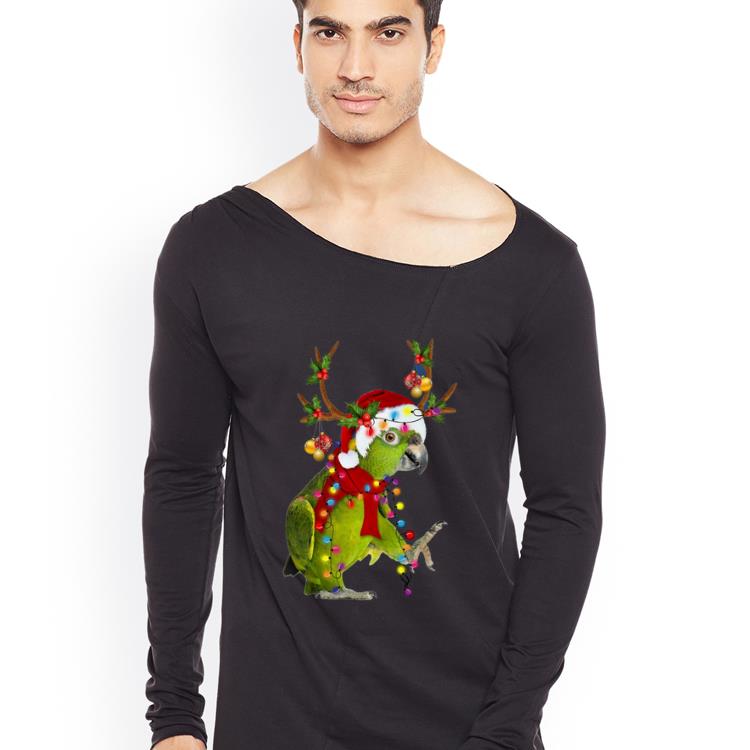Premium Santa Parrot Reindeer christmas light shirt 4 - Premium Santa Parrot Reindeer christmas light shirt