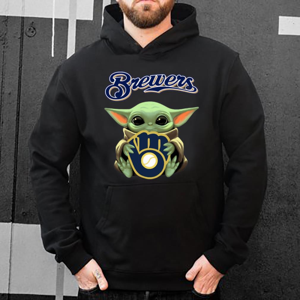 Premium Star Wars Baby Yoda Hug Milwaukee Brewers shirt 4 - Premium Star Wars Baby Yoda Hug Milwaukee Brewers shirt