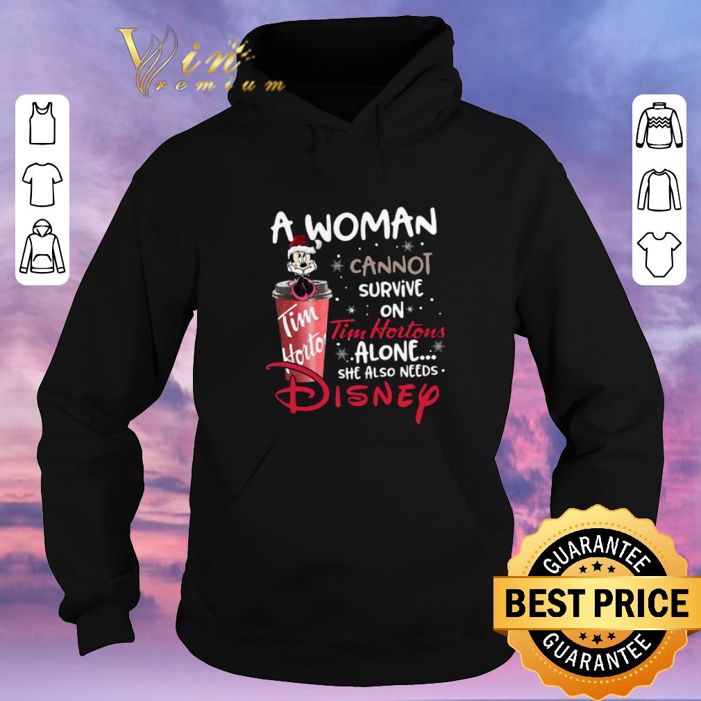 Premium christmas mickey a woman cannot survive tim hortons alone disney shirt 4 - Premium christmas mickey a woman cannot survive tim hortons alone disney shirt