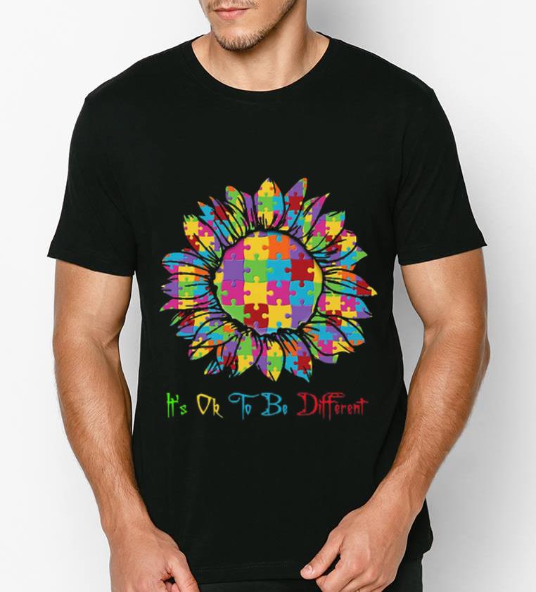 Awesome Autism Sunflower It s Ok To Be Different shirt 4 - Awesome Autism Sunflower It’s Ok To Be Different shirt