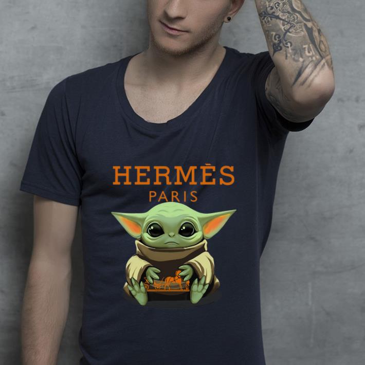Awesome Baby Yoda hug Hermes Paris shirt Awesome Baby Yoda hug Hermes Paris shirt 4 - Awesome Baby Yoda hug Hermes Paris shirt