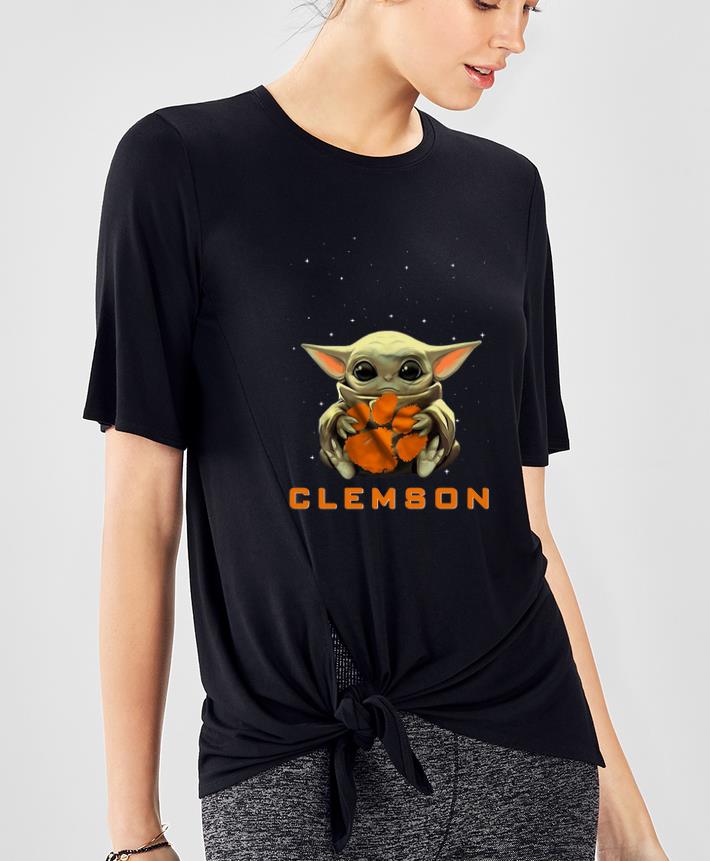 Awesome Star Wars Baby Yoda Hug Clemson Tigers shirt 4 - Awesome Star Wars Baby Yoda Hug Clemson Tigers shirt