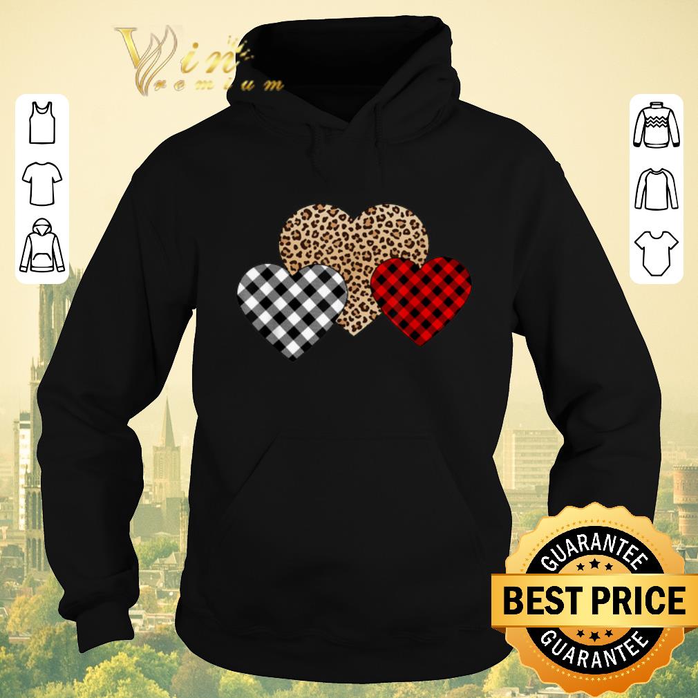 Awesome Valentine's Day Valentine Three Hearts Leopard Buffalo Plaid shirt sweater Awesome Valentine s Day Valentine Three Hearts Leopard Buffalo Plaid shirt sweater 4 - Awesome Valentine's Day Valentine Three Hearts Leopard Buffalo Plaid shirt sweater