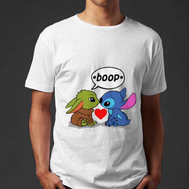 Beautiful Baby Yoda Kiss Baby Stitch Boop shirt 4 - Beautiful Baby Yoda Kiss Baby Stitch Boop shirt