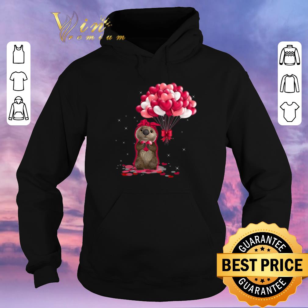 Funny Otter love balloons heart shirt sweater 4 - Funny Otter love balloons heart shirt sweater
