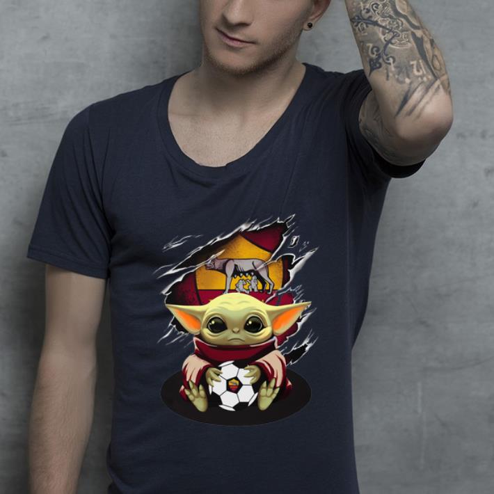 Great Star Wars Baby Yoda Blood Inside As Roma shirt 4 - Great Star Wars Baby Yoda Blood Inside As Roma shirt