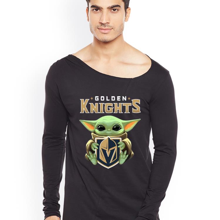 Great Star Wars Baby Yoda Hug NHL Golden Knights shirt 4 - Great Star Wars Baby Yoda Hug NHL Golden Knights shirt