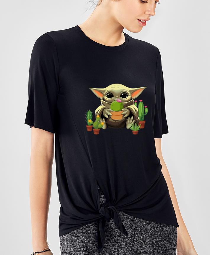 Hot Baby Yoda Hug Cactus shirt 4 - Hot Baby Yoda Hug Cactus shirt