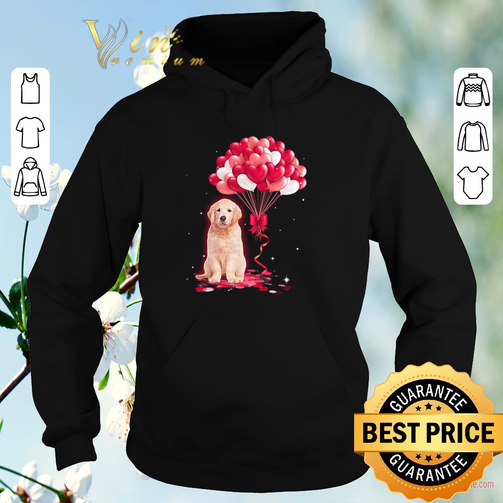 Nice Golden Retriever dog Love Balloons heart shirt sweater 4 - Nice Golden Retriever dog Love Balloons heart shirt sweater