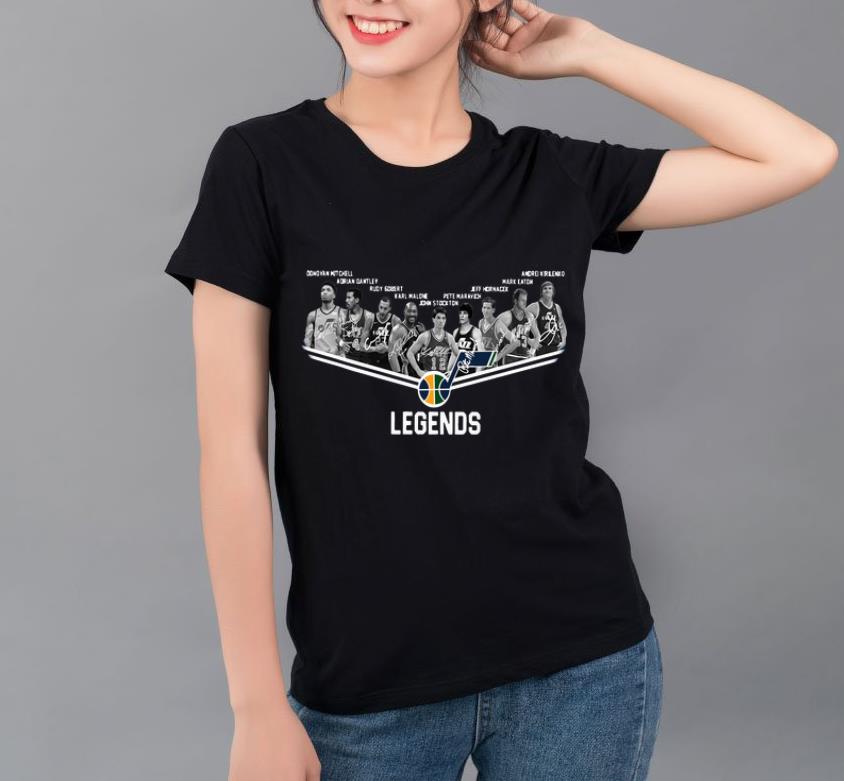 Official NBA Utah Jazz Legends Players Team Signatures shirt 4 - Official NBA Utah Jazz Legends Players Team Signatures shirt