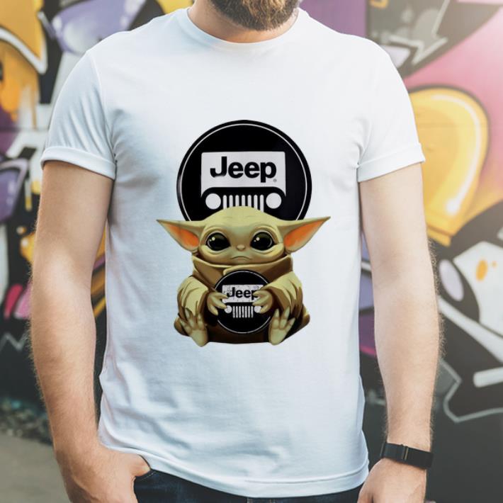 Official Star Wars Baby Yoda Hug Jeep shirt 4 - Official Star Wars Baby Yoda Hug Jeep shirt