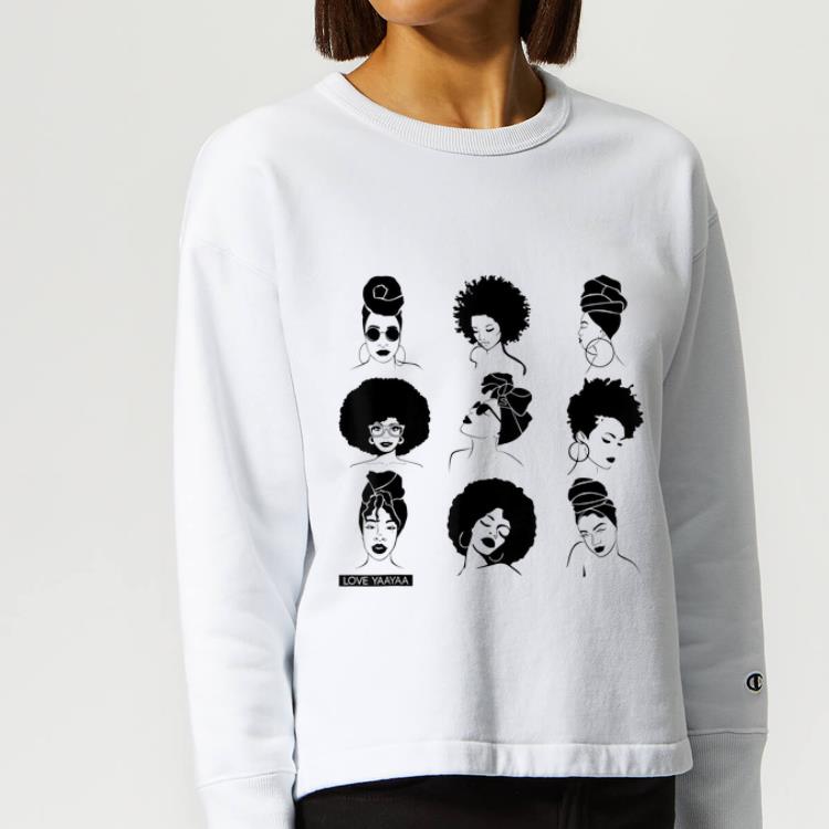 Original Afro And Headwrap Ladies Afrocentric Love Yaayaa shirt 4 - Original Afro And Headwrap Ladies Afrocentric Love Yaayaa shirt