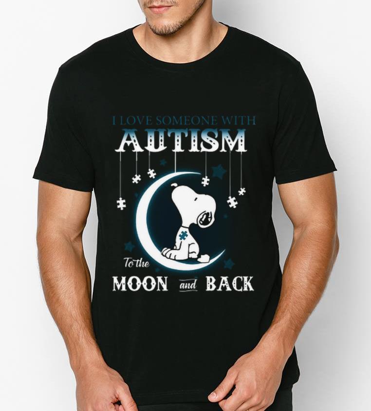 Original Snoopy I love someone with autism to the moon and back shirt 4 - Original Snoopy I love someone with autism to the moon and back shirt