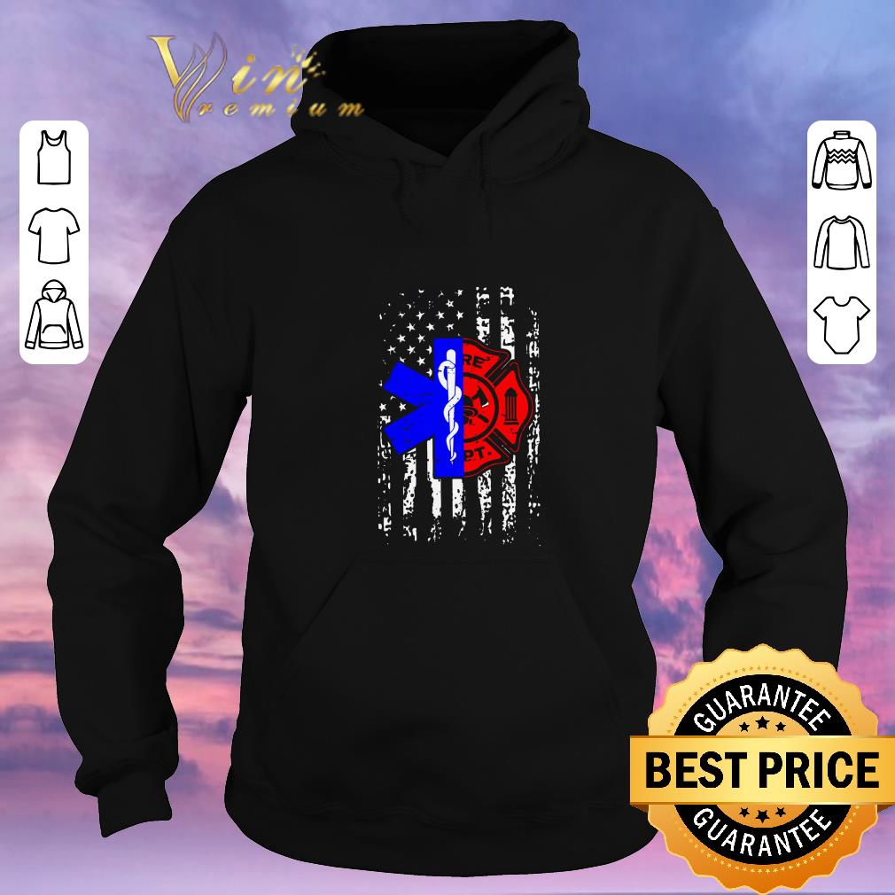 Premium Nurse EMT and Firefighter American Flag shirt sweater 4 - Premium Nurse EMT and Firefighter American Flag shirt sweater