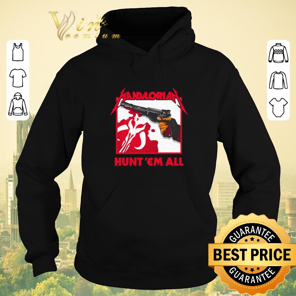 Premium The Mandalorian logo hunt em all Star Wars shirt sweater 4 - Premium The Mandalorian logo hunt 'em all Star Wars shirt sweater