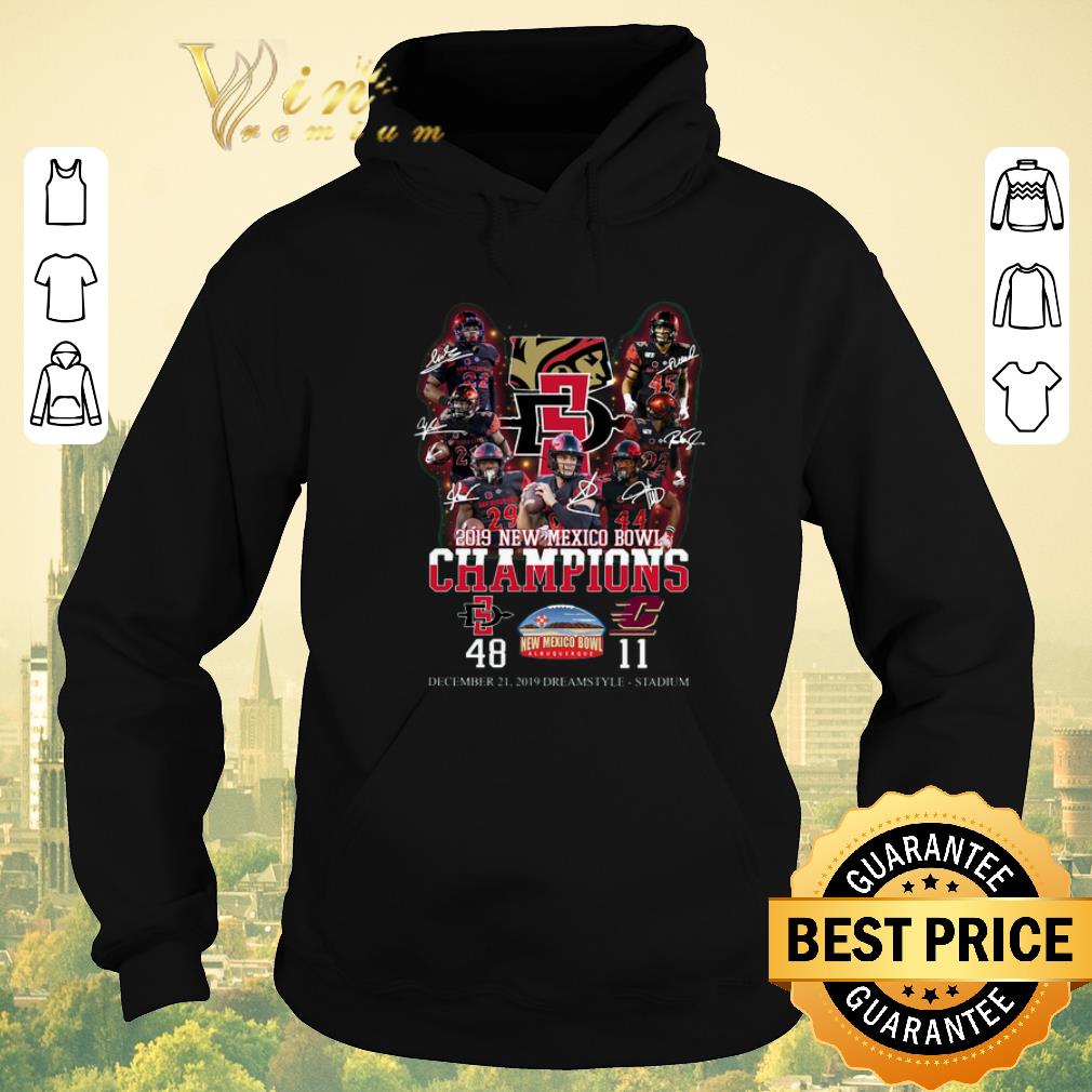 Pretty 2019 New Mexico Bowl Champions Aztecs vs Central Michigan signed shirt sweater 4 - Pretty 2019 New Mexico Bowl Champions Aztecs vs Central Michigan signed shirt sweater