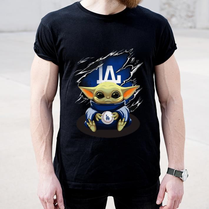 Awesome Baby Yoda Blood Inside Los Angeles Dodgers shirt 4 - Awesome Baby Yoda Blood Inside Los Angeles Dodgers shirt