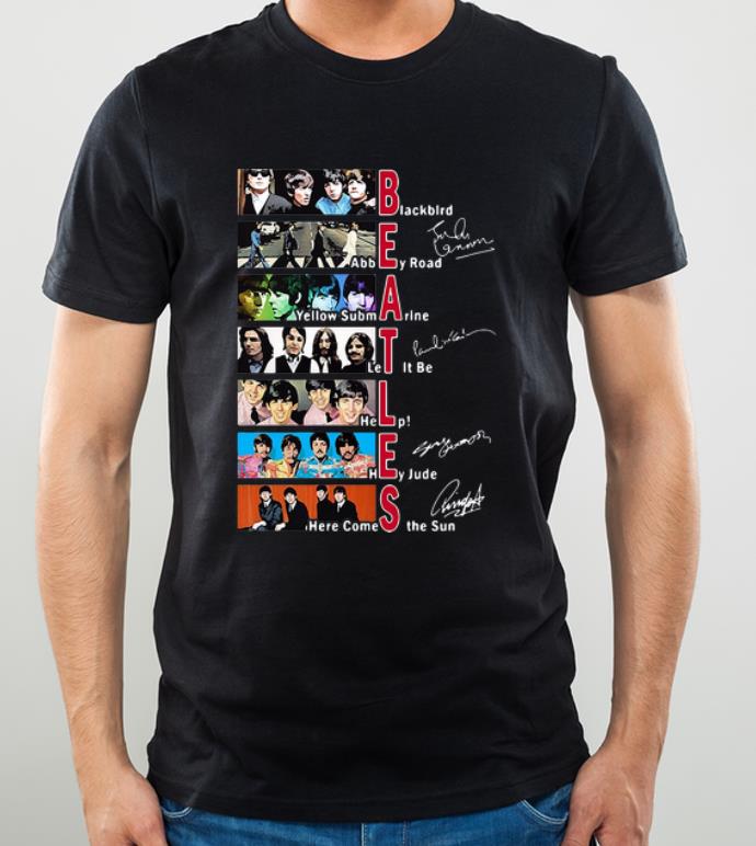 Awesome Beatles Blackbird Abbey Road Yellow Submarine Let It Be Signatures shirt 4 - Awesome Beatles Blackbird Abbey Road Yellow Submarine Let It Be Signatures shirt
