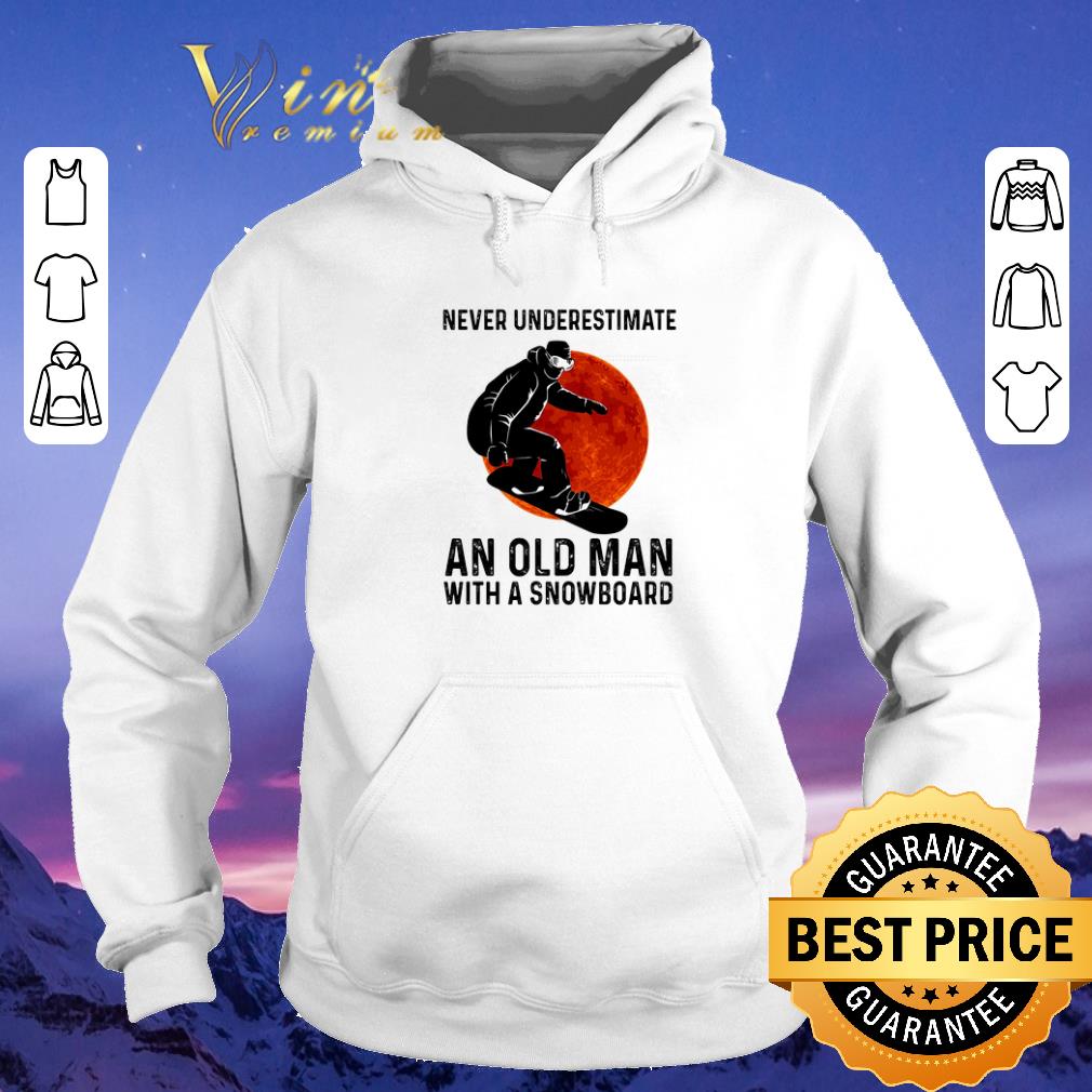 Awesome Never underestimate an old man with a Snowboarding sunset shirt sweater 4 - Awesome Never underestimate an old man with a Snowboarding sunset shirt sweater