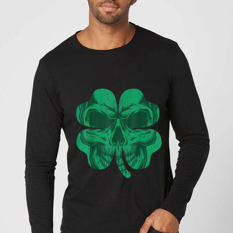 Awesome Scary Skull Head In Shamrock Ireland St Patricks Day shirt 4 - Awesome Scary Skull Head In Shamrock Ireland St Patricks Day shirt