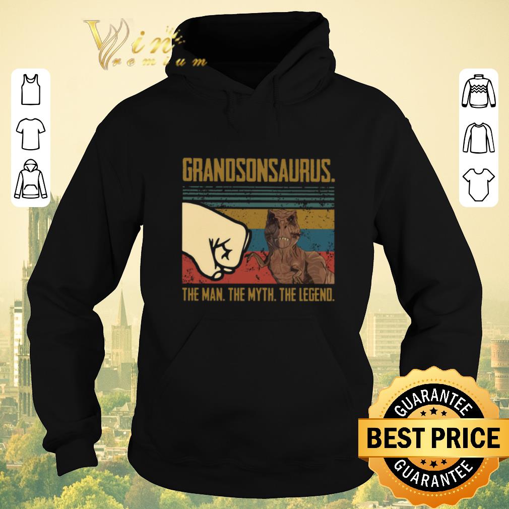 Awesome T Rex Grandsonsaurus the man the myth the legend Vintage shirt sweater 4 - Awesome T-Rex Grandsonsaurus the man the myth the legend Vintage shirt sweater