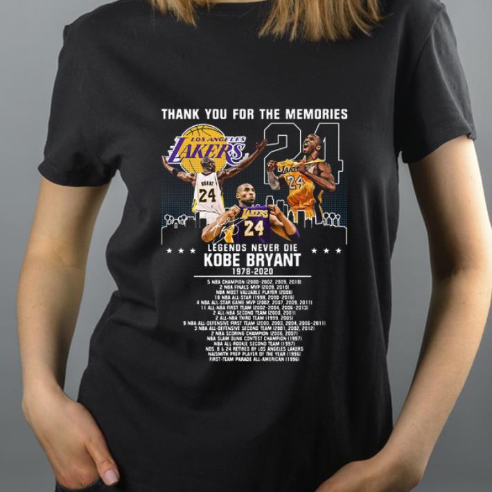 Beautiful Thank you for the memories legends never die Kobe Bryant 1978 2020 shirt 4 - Beautiful Thank you for the memories legends never die Kobe Bryant 1978-2020 shirt