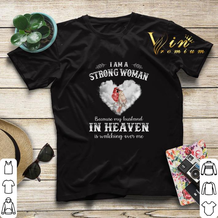 Cardinals bird i am a strong woman because my husband in heaven shirt sweater 4 - Cardinals bird i am a strong woman because my husband in heaven shirt sweater