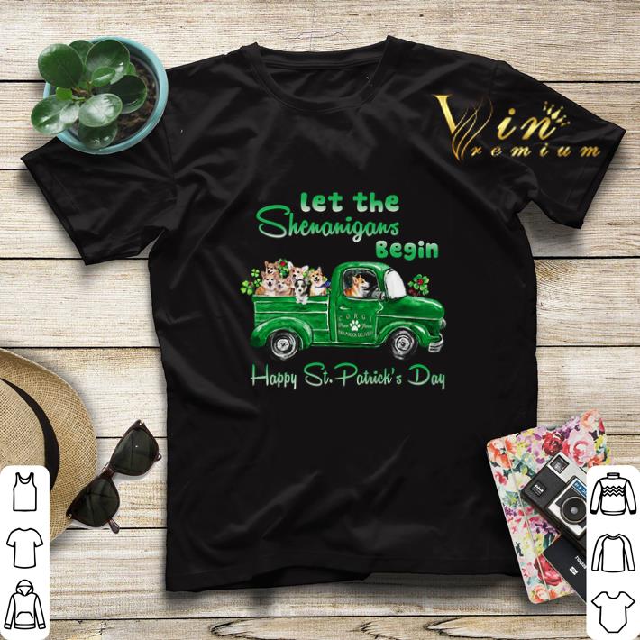 Corgi Let the Shenanigans begin truck happy St Patrick s day shirt sweater 4 - Corgi Let the Shenanigans begin truck happy St. Patrick's day shirt sweater