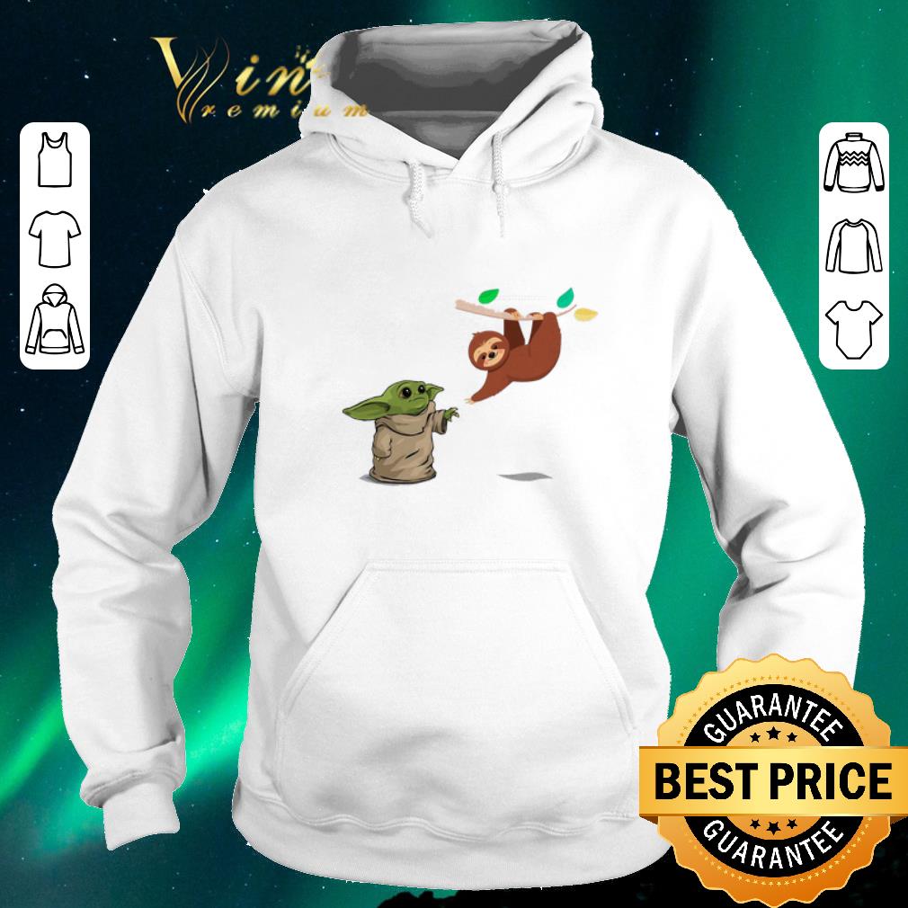 Funny Baby Yoda and sloth shirt sweater 4 - Funny Baby Yoda and sloth shirt sweater