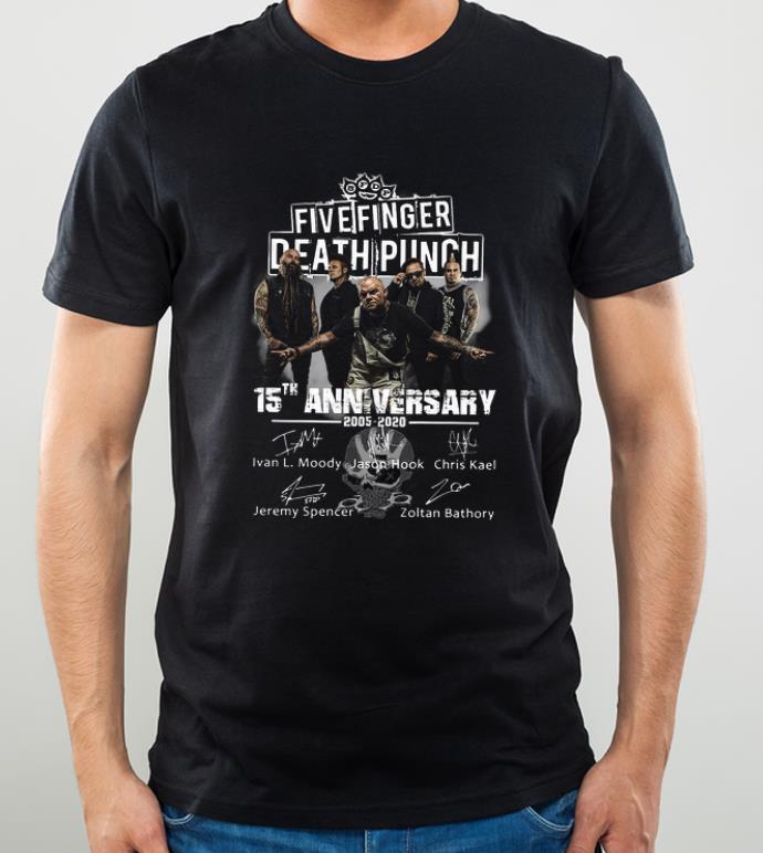 Hot Five Finger Death Punch 15th anniversary signature shirt 4 - Hot Five Finger Death Punch 15th anniversary signature shirt