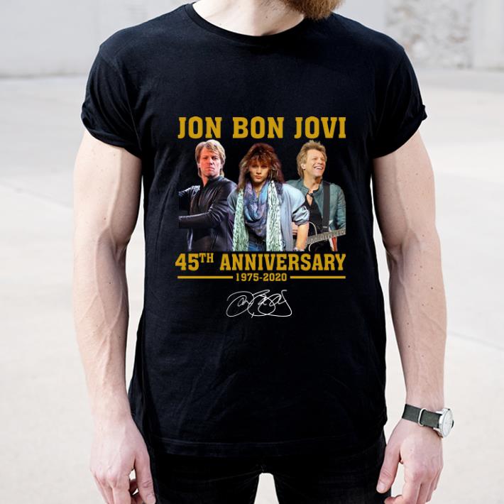Hot Jon Bon Jovi 45th Anniversary 1975 2020 Signature shirt 4 - Hot Jon Bon Jovi 45th Anniversary 1975 2020 Signature shirt