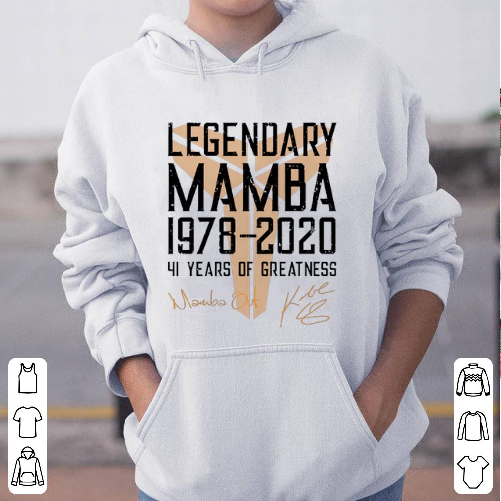 Hot Legendary Mamba 41 Years Of Greatness Kobe Bryant Signature shirt 4 - Hot Legendary Mamba 41 Years Of Greatness Kobe Bryant Signature shirt