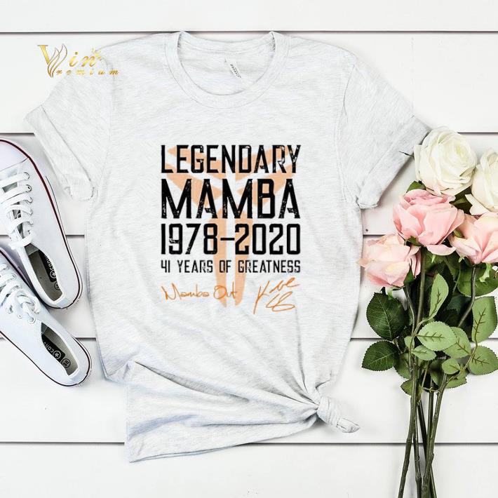 Mamba out Legendary Mamba 1978 2020 41 years of greatness shirt sweater 4 - Mamba out Legendary Mamba 1978 2020 41 years of greatness shirt sweater