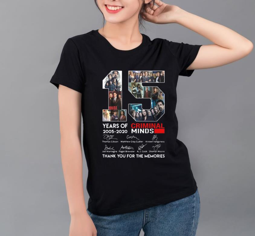 Nice 15 Years Of Criminal Minds 2005 2020 Signatures shirt 4 - Nice 15 Years Of Criminal Minds 2005-2020 Signatures shirt