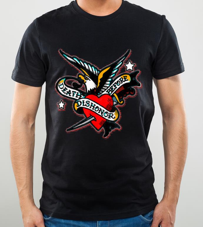 Nice Vintage Eagle Tattoo Death Before Dishonor shirt 4 - Nice Vintage Eagle Tattoo Death Before Dishonor shirt