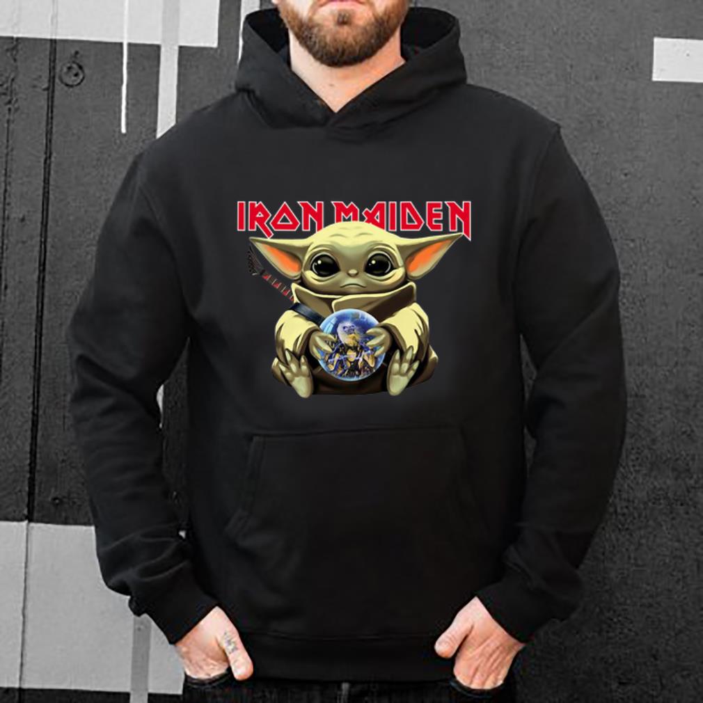 Official Baby Yoda Hug Iron Maiden shirt 4 - Official Baby Yoda Hug Iron Maiden shirt