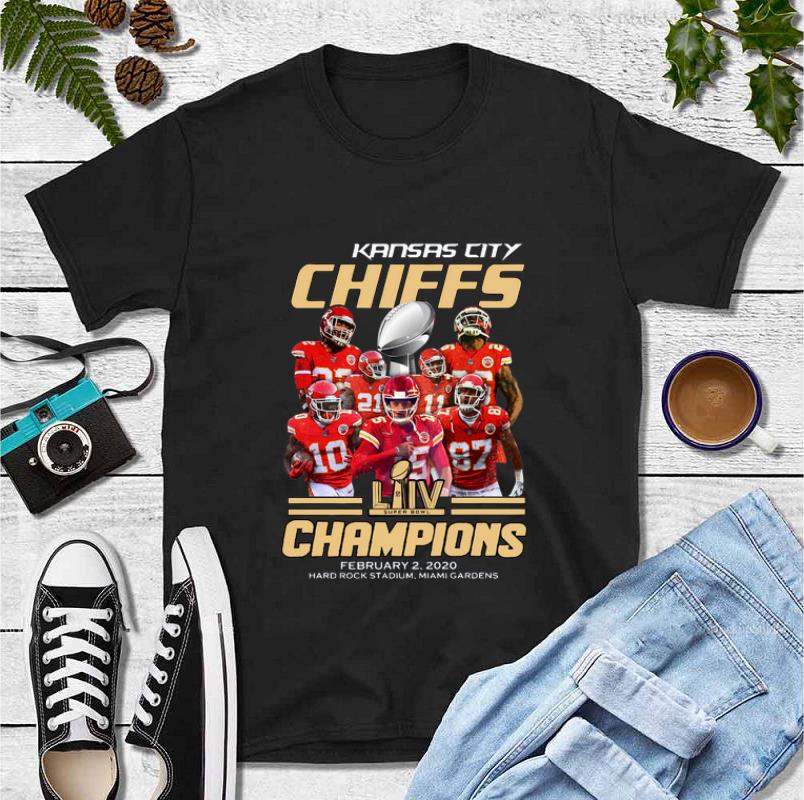 Official Kansas City Chiefs Super Bowl Champions February 2 2020 hard rock stadium miami gardens shirt 4 - Official Kansas City Chiefs Super Bowl Champions February 2 2020 hard rock stadium miami gardens shirt
