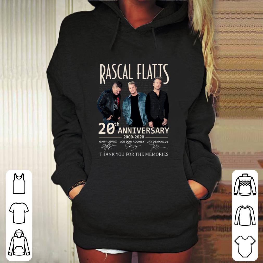 Official Rascal Flatts 20th anniversary 2000 2020 signed thank memories shirt 4 - Official Rascal Flatts 20th anniversary 2000-2020 signed thank memories shirt