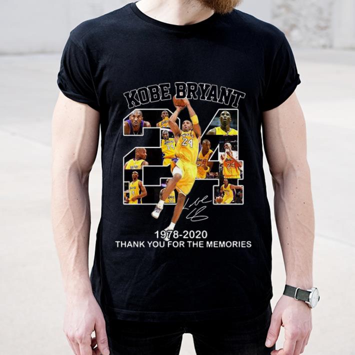 Original 24 Kobe Bryant 1978 2020 Thank You For The Memories Signature shirt 4 - Original 24 Kobe Bryant 1978 2020 Thank You For The Memories Signature shirt