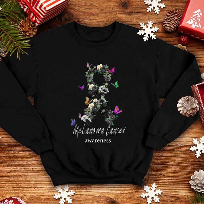 Original Melanoma Cancer Awareness Flower Ribbon shirt 4 - Original Melanoma Cancer Awareness Flower Ribbon shirt