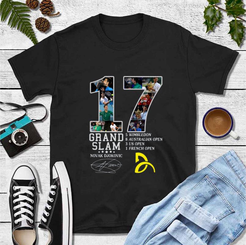 Original Novak Djokovic 17 Grand Slam Signatures shirt 4 - Original Novak Djokovic 17 Grand Slam Signatures shirt