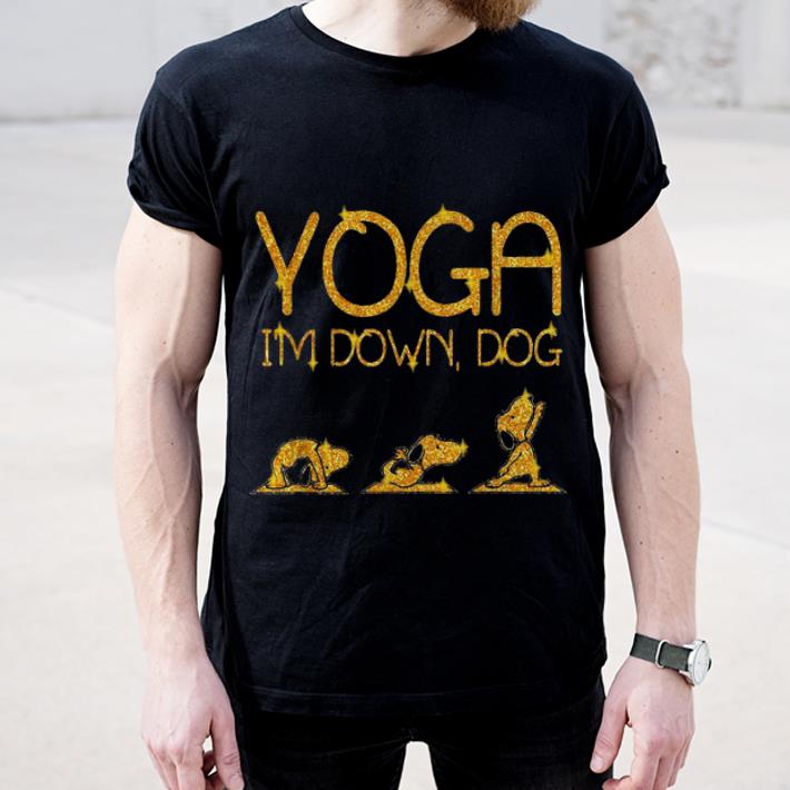 Original Snoopy Yoga I m Down Dog Lovers shirt 4 - Original Snoopy Yoga I'm Down Dog Lovers shirt