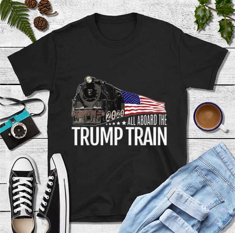 Premium All Aboard The Trump Train Trump 2020 American Flag shirt 4 - Premium All Aboard The Trump Train Trump 2020 American Flag shirt
